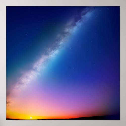 Celestial Symphony A Captivating Sunset Sky Poster