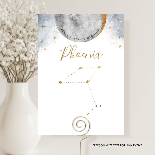 Celestial Table Number, Phoenix Constellation (Creator Uploaded)