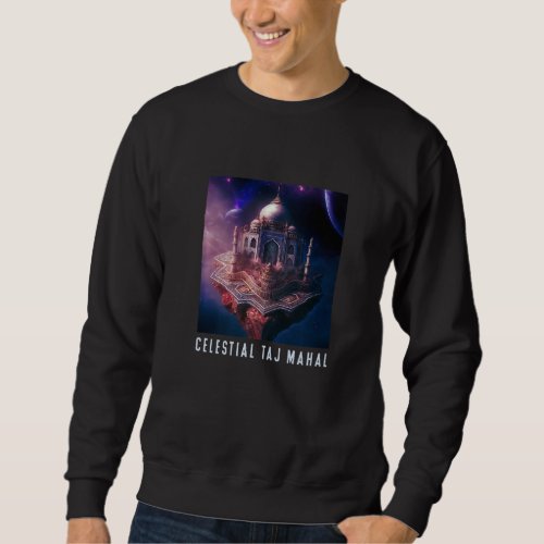 Celestial Taj Mahal  Science Fiction Space Temple  Sweatshirt