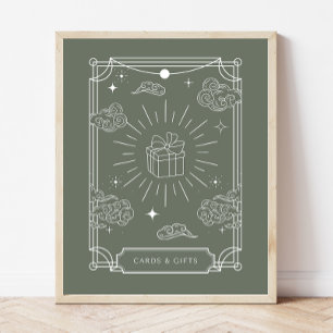 Celestial Tarot Baby Shower Cards & Gifts Sign
