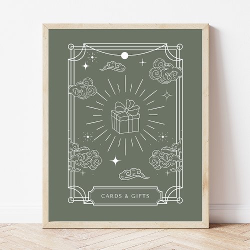 Celestial Tarot Baby Shower Cards  Gifts Sign