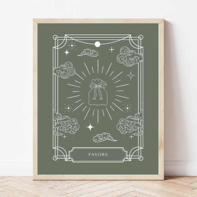 Celestial Tarot Baby Shower Favors Sign (Creator Uploaded)