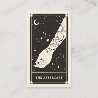 Celestial Tarot Black Tattoo aftercare card