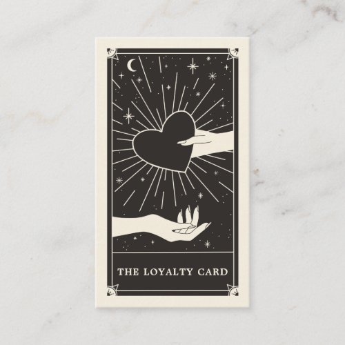 Celestial Tarot boho Discount Business card