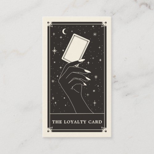 Celestial Tarot boho Loyalty Business card