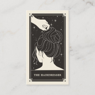Celestial Tarot Bridal hair Black Business card