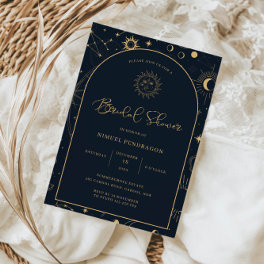 Celestial Tarot Elements Starsign Bridal Shower Invitation