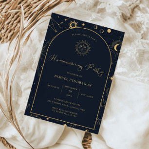 Celestial Tarot Elements Starsign Housewarming Invitation