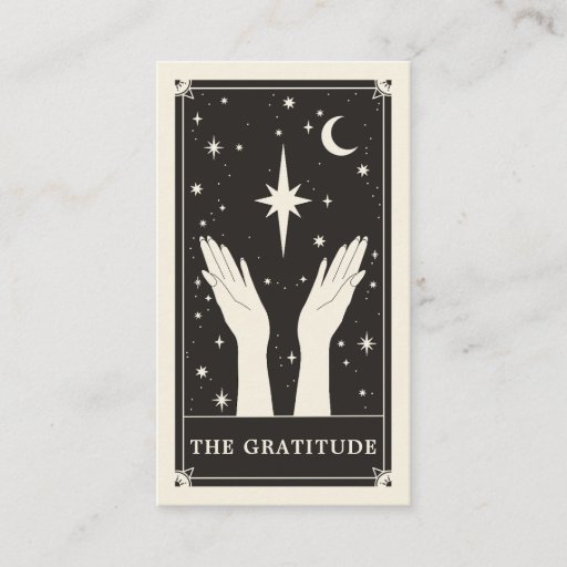 Customizable Celestial Tarot Gratitude thank you Business card