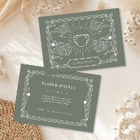 Celestial Tarot Sage Diaper Raffle Enclosure Card