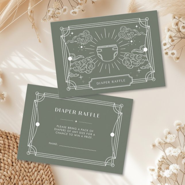 Celestial Tarot Sage Diaper Raffle Enclosure Card (Creator Uploaded)