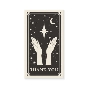 Celestial Tarot thank you small Business card