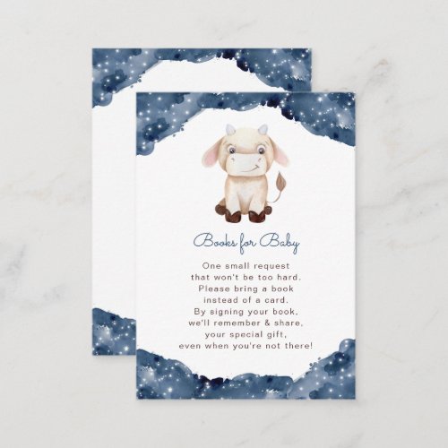 Celestial Taurus Astrology Sign Books for Baby Enclosure Card
