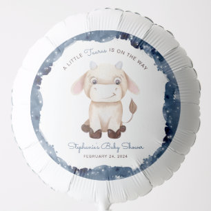Celestial Taurus Watercolor Baby Shower Balloon