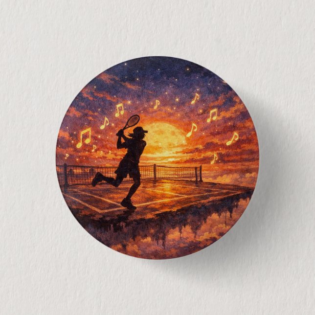 Celestial tennis badge  button (Front)