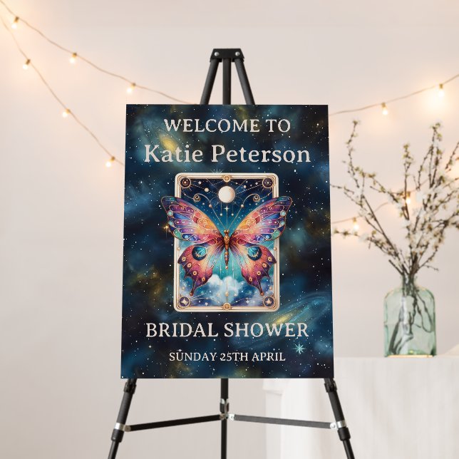 Celestial Theme Bridal Shower Welcome Sign (In Situ (Stand))