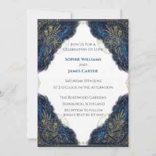 Celestial Thistle Scottish Wedding Invitation