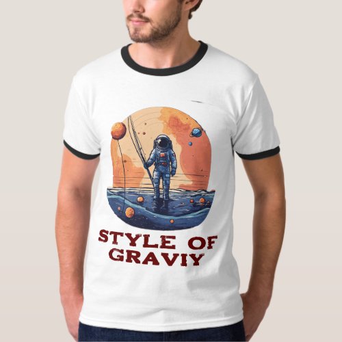 Celestial Threads Gravity_Defying Space Explorer  T_Shirt