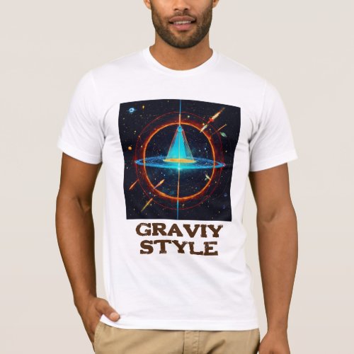 Celestial Threads Gravity_inspired T_Shirt Design