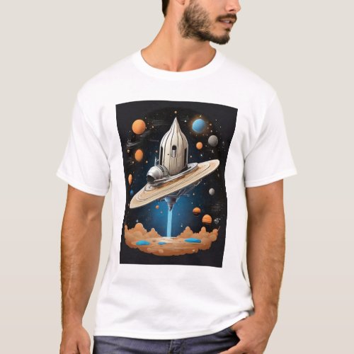 Celestial Threads Navigate the Cosmos with Our Gr T_Shirt