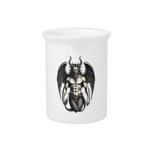 Celestial Tide Crocell Demon Illustration Beverage Pitcher