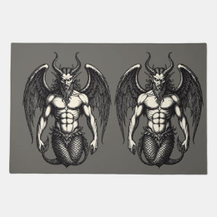 Celestial Tide Crocell Demon Illustration Doormat