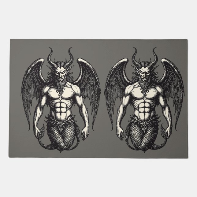 Celestial Tide Crocell Demon Illustration Doormat (Front)