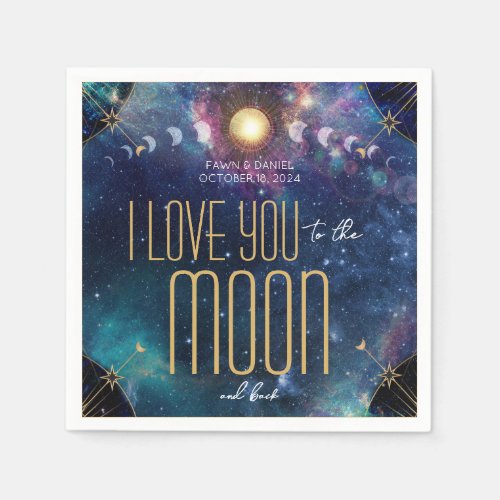 Celestial To the Moon and Back Napkins