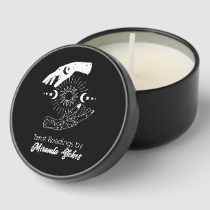 Celestial Touch Trendy Sun & Moon Hands Black Mini Candle Favors