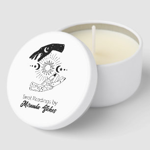 Celestial Touch Trendy Sun & Moon Hands Black Mini Candle Favors