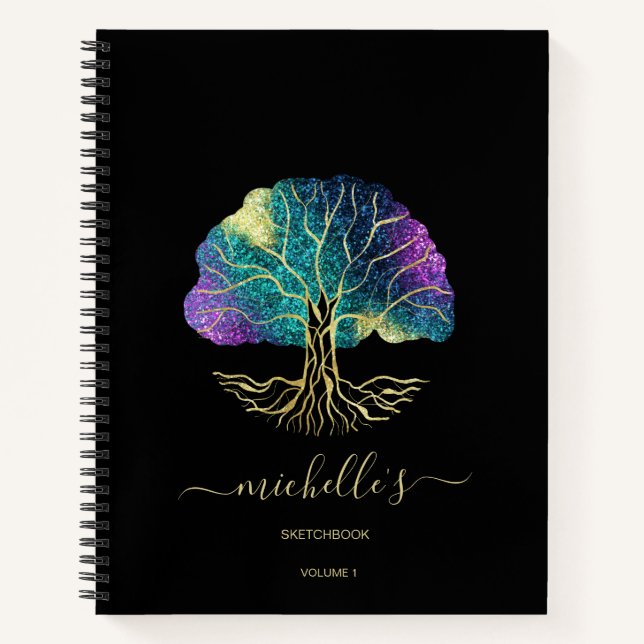Celestial Tree of Life Sketchbook Notebook (Front)