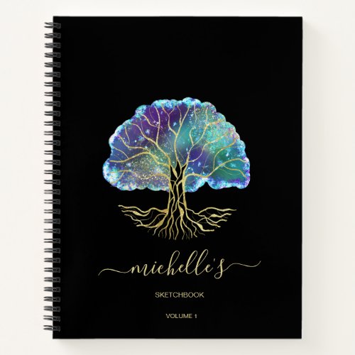 Celestial Tree of Life Sketchbook Notebook