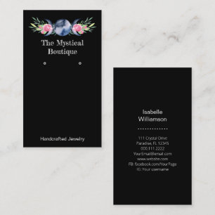 Celestial Triple Moon Earring Jewelry Display Business Card