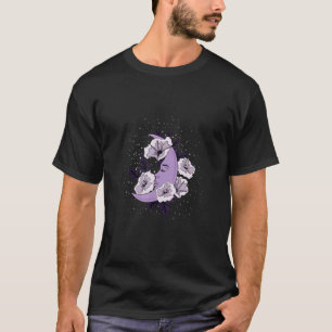 Celestial Tropics Purple Moon Flower T-Shirt