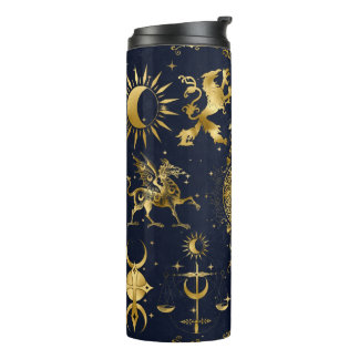 Celestial Tumbler Blue & Gold Christmas Gift Idea
