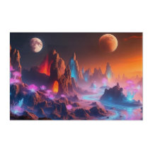 Celestial Twilight Landscape – Alien Planet 