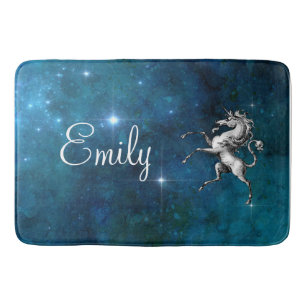Celestial Unicorn Customizable  Bath Mat