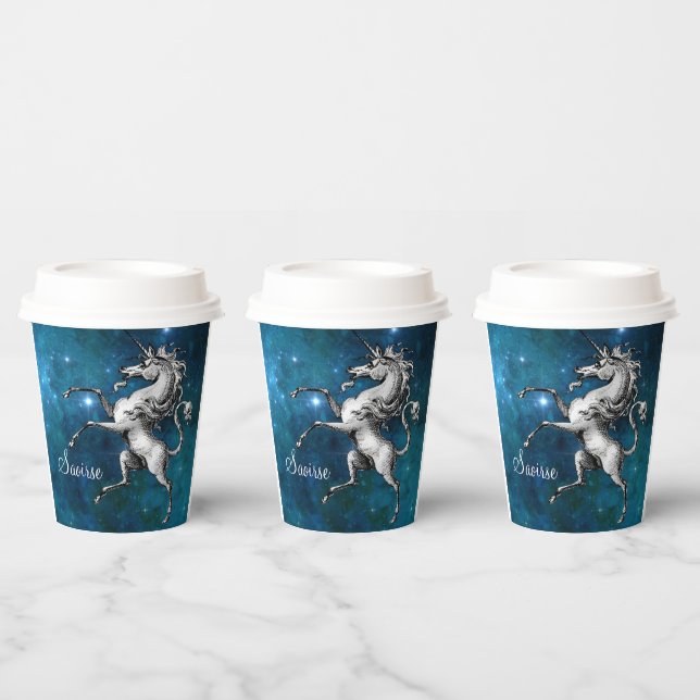 Celestial Unicorn Customizable Paper Cups (Multi)