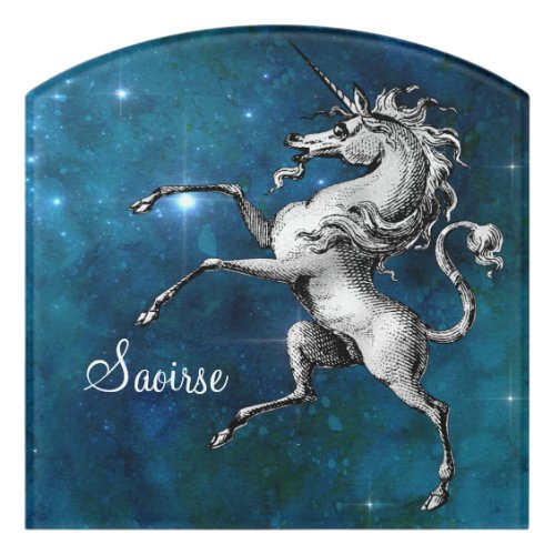 Celestial Unicorn Door Sign