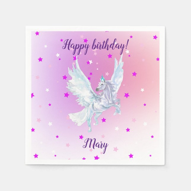Celestial Unicorn Napkins (Front)