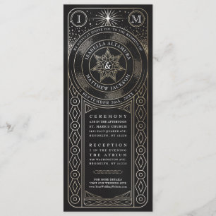 Celestial Union Wedding Invitiations (Tall) Invitation