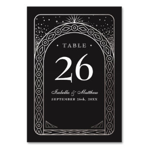 Celestial Union Wedding Table Number Cards