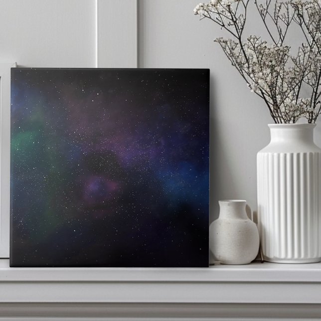 Celestial Veil Nebula Galaxy Starfield Cosmic Ceramic Tile (Creator Uploaded)