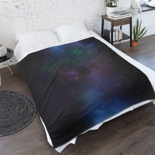 Celestial Veil Nebula Galaxy Starfield Cosmic Fleece Blanket