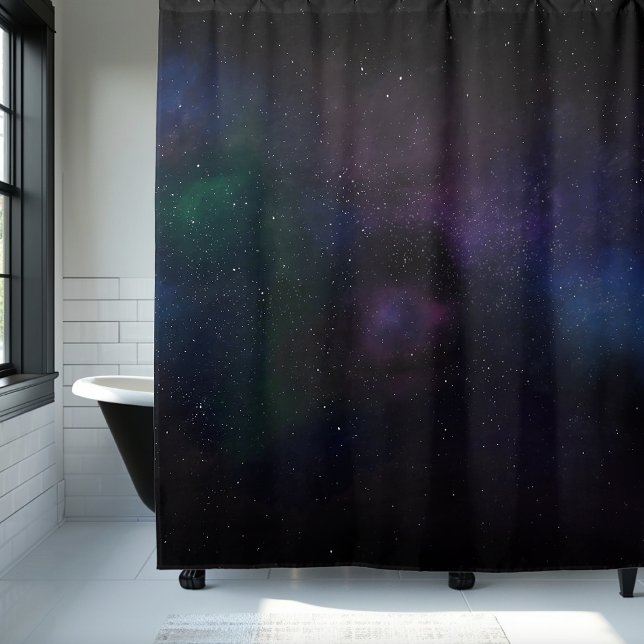 Celestial Veil Nebula Galaxy Starfield Cosmic Shower Curtain (Creator Uploaded)