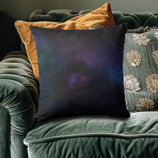 Celestial Veil Nebula Galaxy Starfield Cosmic Throw Pillow (Creator Uploaded)