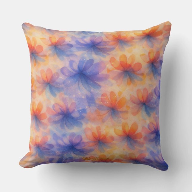 Celestial Veil Throw Pillow (Front)