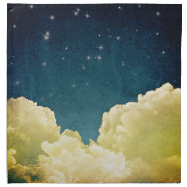 Celestial View Stars and Clouds Napkins (Front)