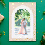 Celestial Vintage Art Deco Photo Christmas Card<br><div class="desc">Vintage 1920's art deco inspired moon and stars design on a Christmas card with a personalized photo and holiday greeting.</div>