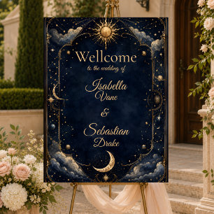 Celestial Vintage Astrology Wedding Foam Board
